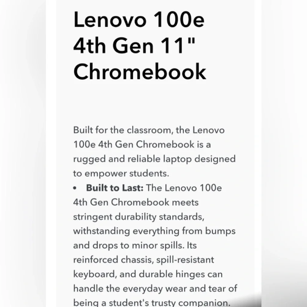 Lenovo Laptop - Chromebook